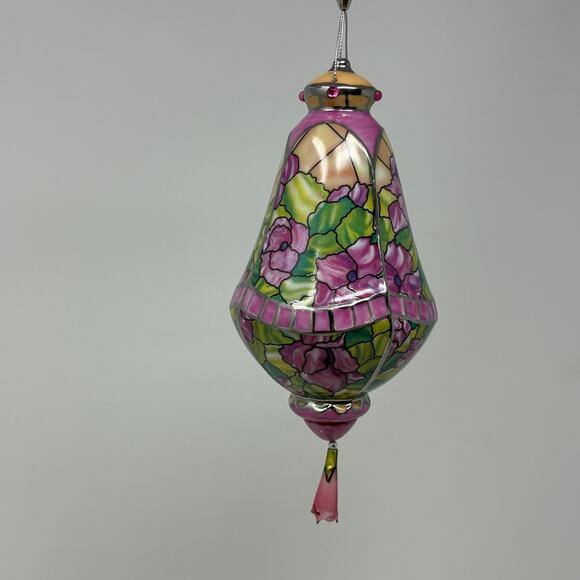 Bradford Editions Era of Louis Tiffany Heirloom Porcelain Ornaments #13 set of 3 - Picture 4 of 8